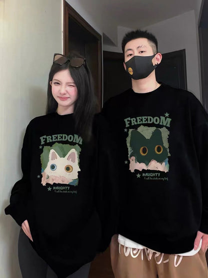 Specially different couple sweatshirts 2023 new early spring and autumn niche high-end winter outer suits (N0312)