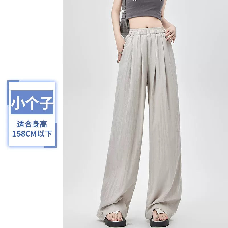 Yamamoto pants women's summer thin high waist drape lazy new loose linen casual ice silk wide leg cool pants