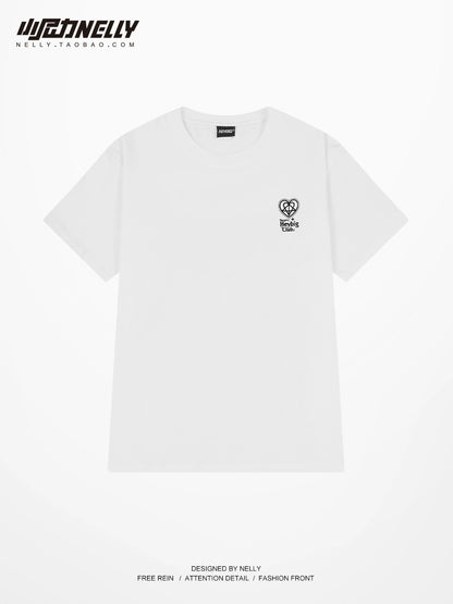 Fashion brand letter love short-sleeved T-shirt for men and women summer high street new half-sleeved top design couple T-shirt