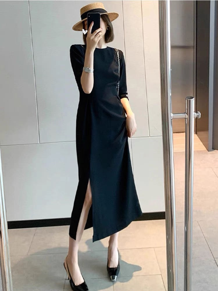 High-end, light and mature style black dress for women, summer style, Lee Nhi Boutique High-end, light and mature style black dress for women, summer style, Lee Nhi Boutique