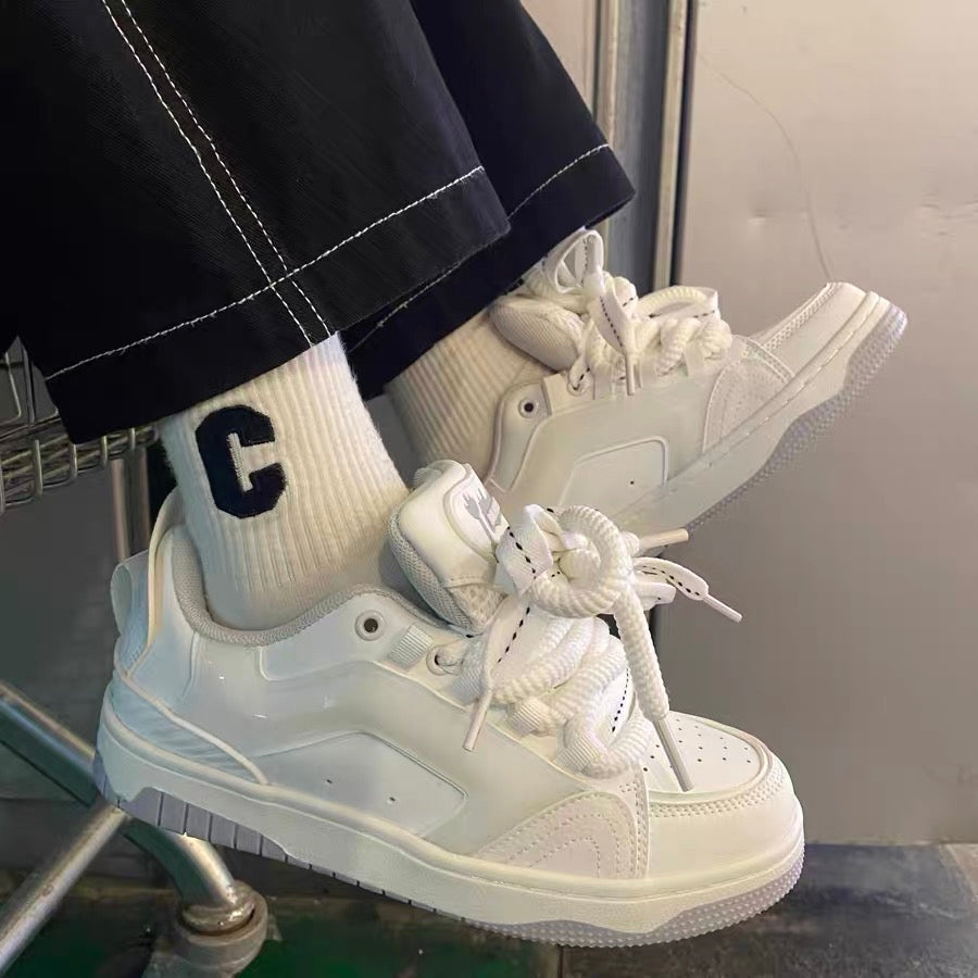 Original niche jelly mint fun design German training shoes men's ulzzang trend gradient color contrast sports shoes