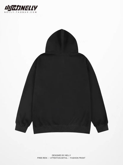 American round neck sweatshirt for men 2023 autumn trendy brand design niche oversize lazy bottoming top