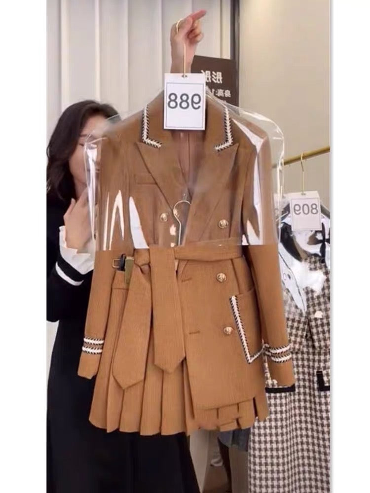 Light luxury socialite Xiaoxiangfeng 2023 early autumn foreign style age-reducing temperament hits the street Versailles high-end suit skirt for women
