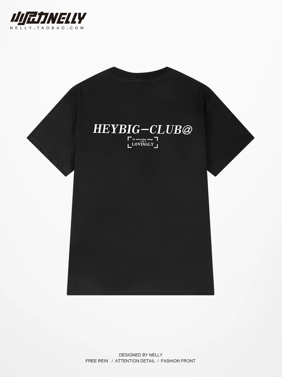 Creative printed cotton heavyweight short-sleeved T-shirts for men and women in summer 2024 new American high street half-sleeved ins trendy tops