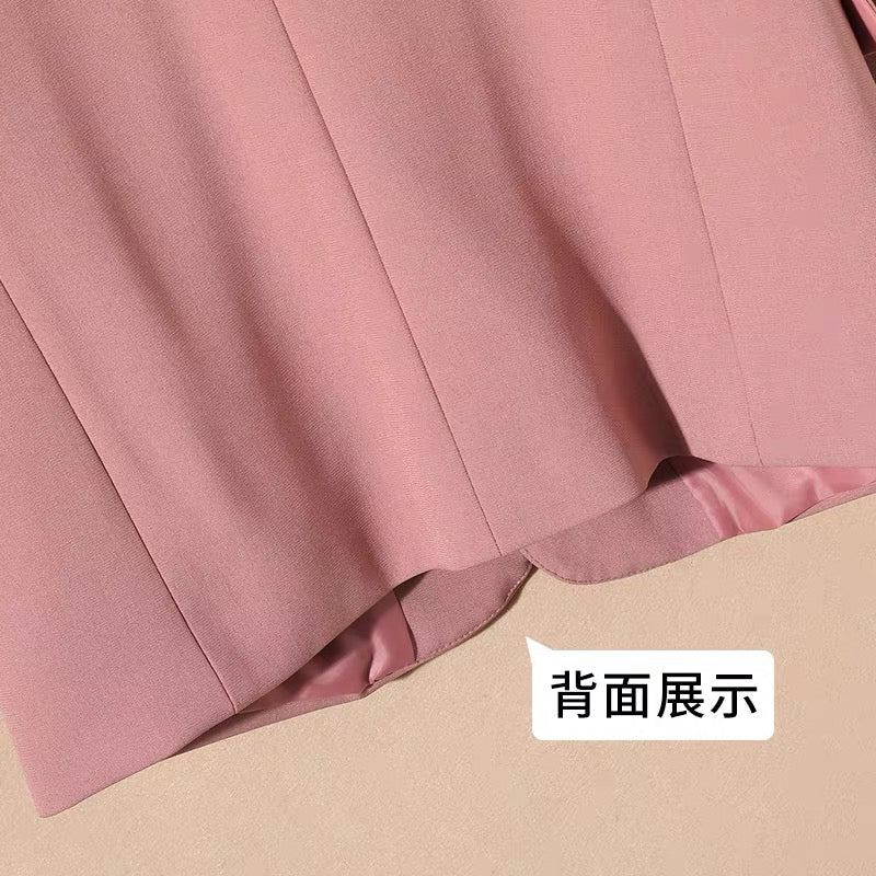 Light mature style blazer women's loose 2023 spring and autumn new chiffon floral dress suit two-piece suit (S0345)