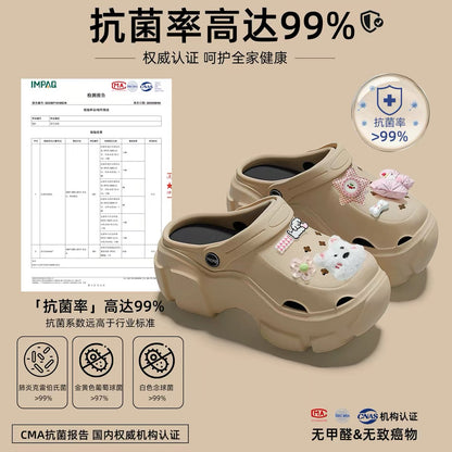 Women's Non-Slip EVA Clogs for Pregnant Women – Odor-Resistant, Thick-Soled, Closed-Toe Sandals with Arch Support (Suitable for Beach & Casual Wear)