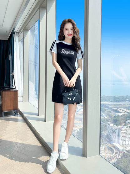 Black dress summer 2024 new style little black dress summer women's clothing niche casual slim skirt summer clothing small