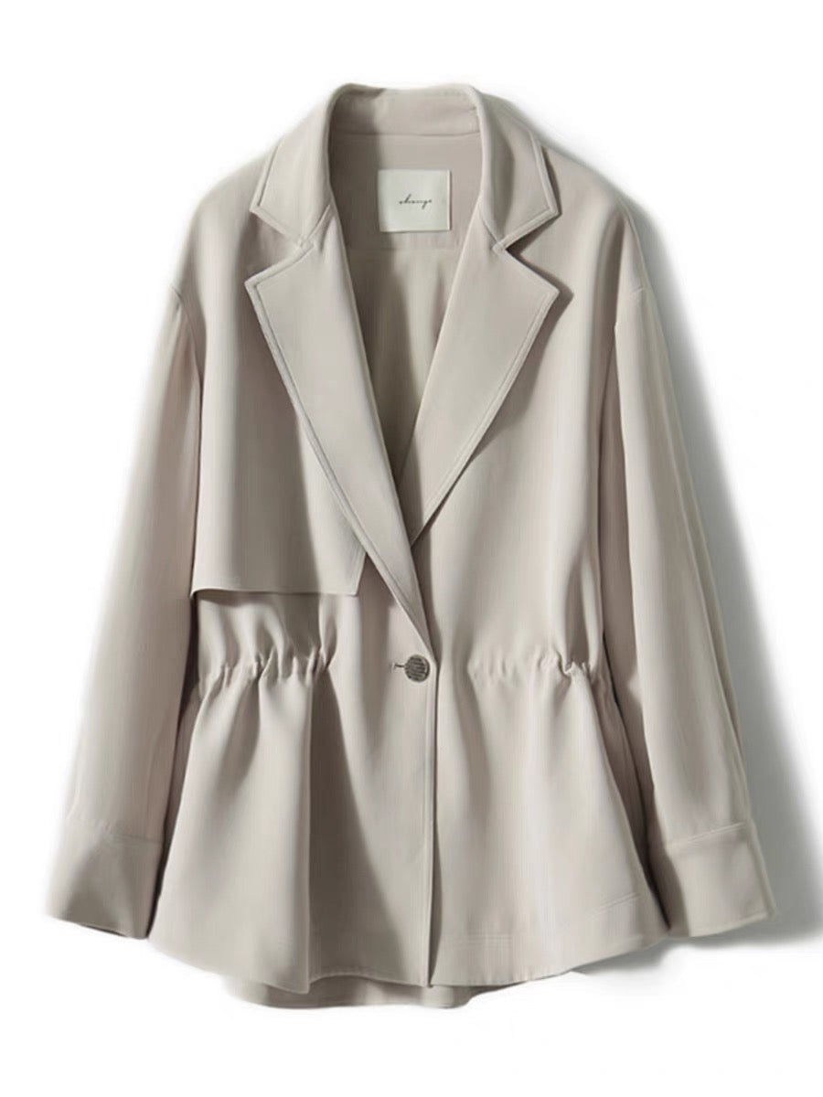 のxiaohange aura proportional classic CHIC acetate short windbreaker jacket for women autumn WT317262AG