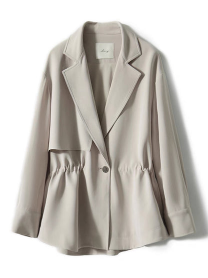 のxiaohange aura proportional classic CHIC acetate short windbreaker jacket for women autumn WT317262AG