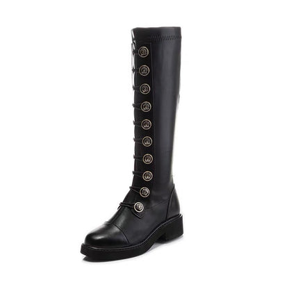 High boots, white boots for women, winter plus velvet, 2023 new Internet celebrity hot style, slim knight boots, thick soles, increased height