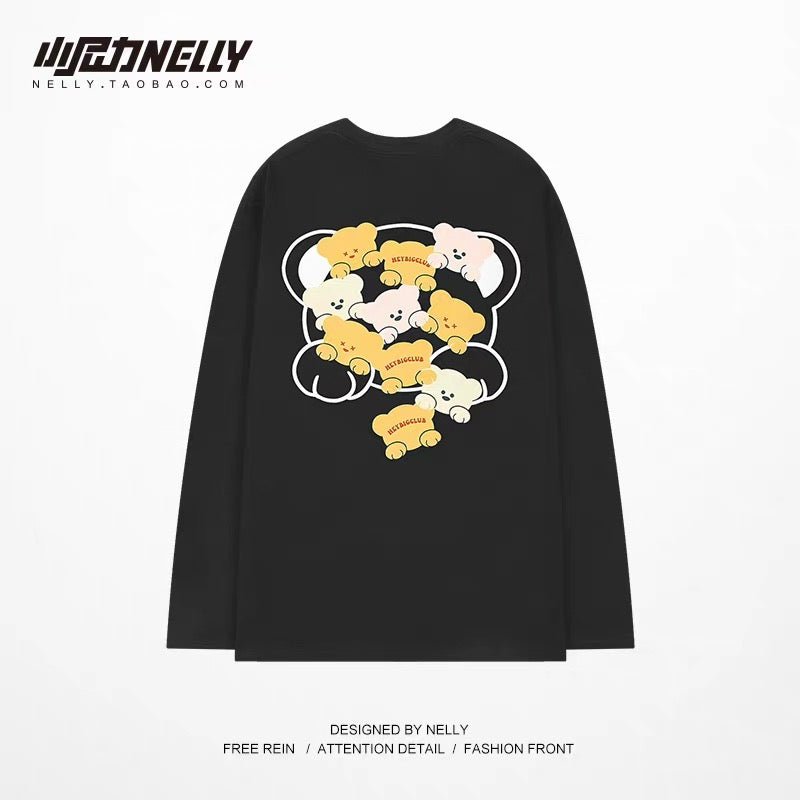 American cartoon cat print round neck short sleeve men and women summer 2025 couple pure cotton t-shirt half sleeve bottoming shirt trend