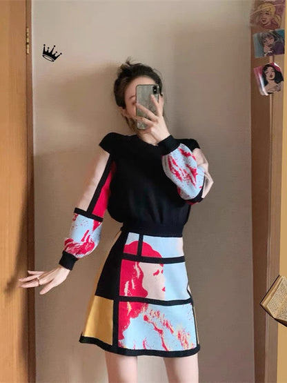 [Fan Welfare] Xiaoxiangfeng Suit Skirt Early Spring 2023 New Women's High-end Fashionable Small Dress Two-piece Set T3491