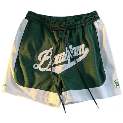 Shorts men's trendy summer sports and leisure American heavy street trend hip-hop outer wear letter sweatpants five-quarter pants