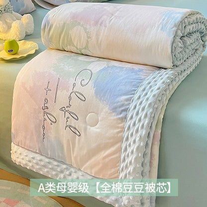 Soybean fiber cotton bean quilt thick winter quilt core single children's pure cotton summer cool quilt spring and autumn air conditioning quilt