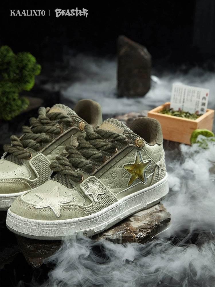 KAALIXTO&BEASTER joint Longjing star shoes national trend spring and summer casual thick-soled 2024 new sneakers