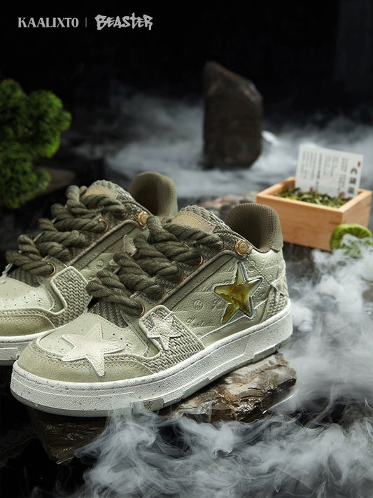 KAALIXTO&BEASTER joint Longjing star shoes national trend spring and summer casual thick-soled 2024 new sneakers