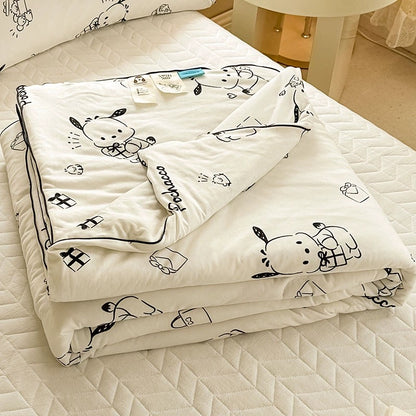 Class A soybean fiber knitted cotton summer cool quilt machine washable summer children's thin quilt spring and autumn summer air conditioning quilt