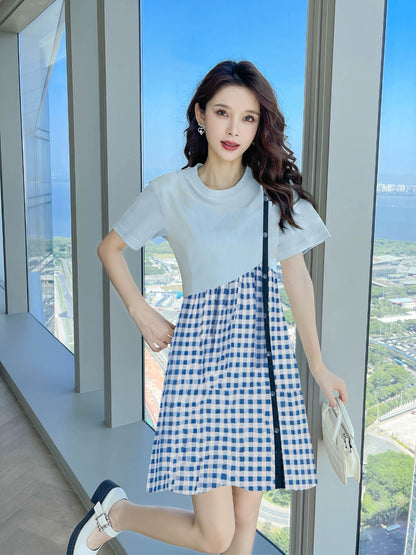 Summer hot-selling dresses Summer petite women's clothing Summer niche design temperament skirts for women Summer 2024 new styles