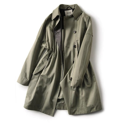 のxiaohange high-end cotton autumn 2023 new women's double-breasted windbreaker jacket FYB661837AG