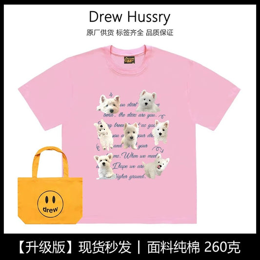 drew American trendy brand Crayon Shin-chan short-sleeved T-shirt men and women ins loose summer heavy cotton casual couple outfit