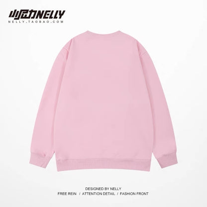 ins autumn and winter new trendy round neck sweatshirt men's trendy brand casual long-sleeved men's youth printed tops trendy