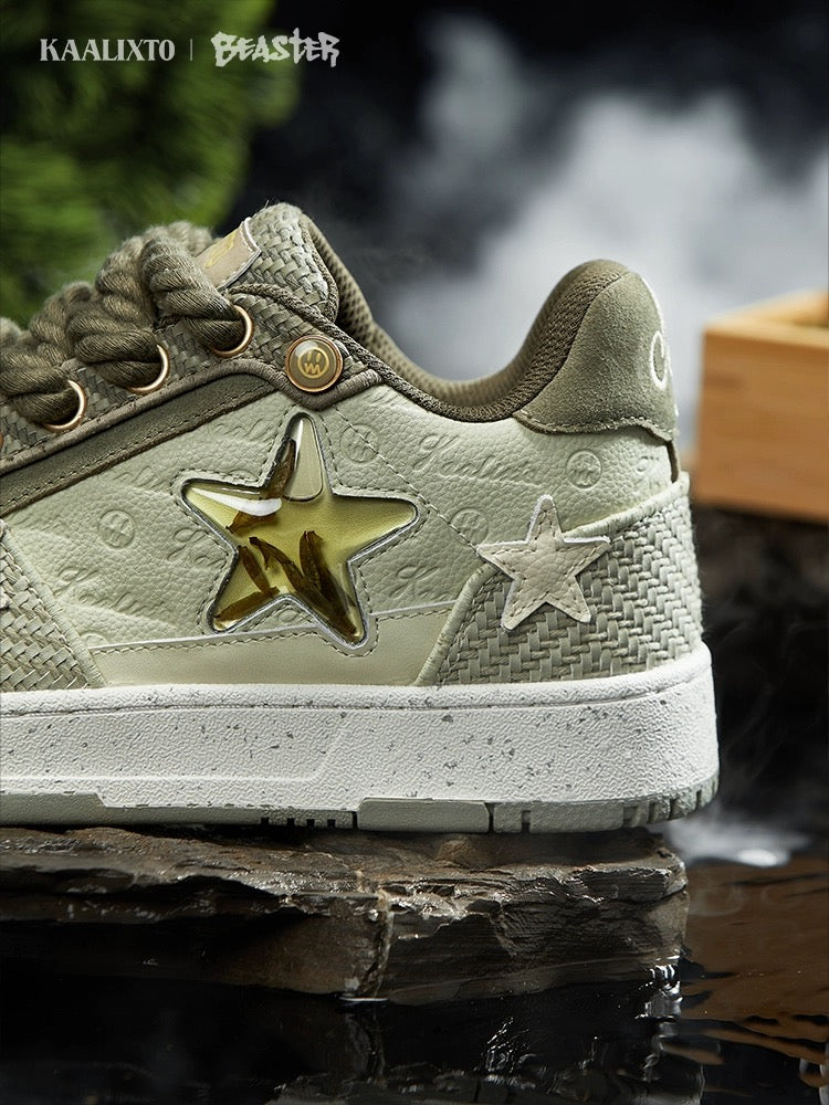 KAALIXTO&BEASTER joint Longjing star shoes national trend spring and summer casual thick-soled 2024 new sneakers