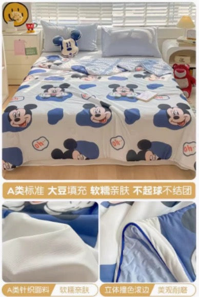Class A soybean fiber knitted cotton summer cool quilt machine washable summer children's thin quilt spring and autumn summer air conditioning quilt