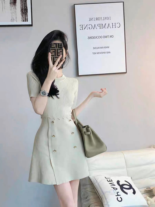 Xiaoxiangfeng dress women's 2023 summer new style high-end waist slimming fashionable versatile a-line skirt (B2712)