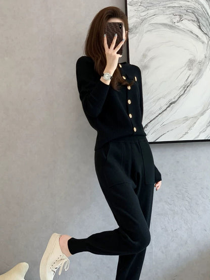High-end sports and leisure suits for women, spring and autumn fashion, age-reducing streetwear, sweatshirts, pants, two-piece sets, western style