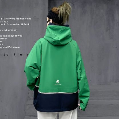 M's trendy brand street jacket autumn and winter plus velvet windproof jacket for women 2024 new outdoor sports jacket