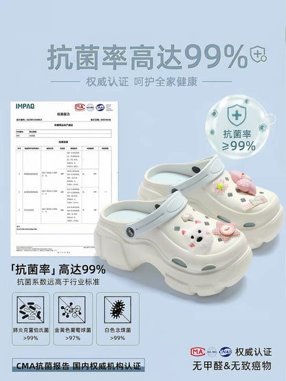 Women's Non-Slip EVA Clogs for Pregnant Women – Odor-Resistant, Thick-Soled, Closed-Toe Sandals with Arch Support (Suitable for Beach & Casual Wear)