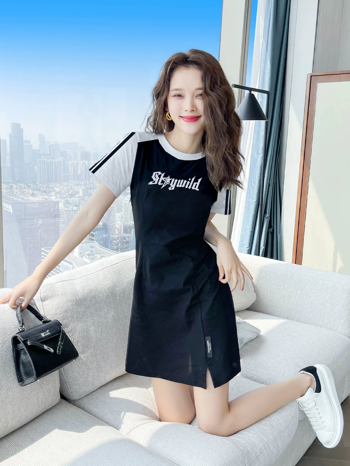 Black dress summer 2024 new style little black dress summer women's clothing niche casual slim skirt summer clothing small