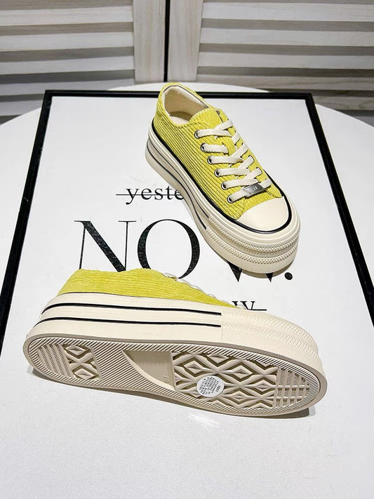 Uncle Jian's new white shoes for women, new versatile breathable spring and autumn canvas sports sneakers, fashionable single shoes (S0131)