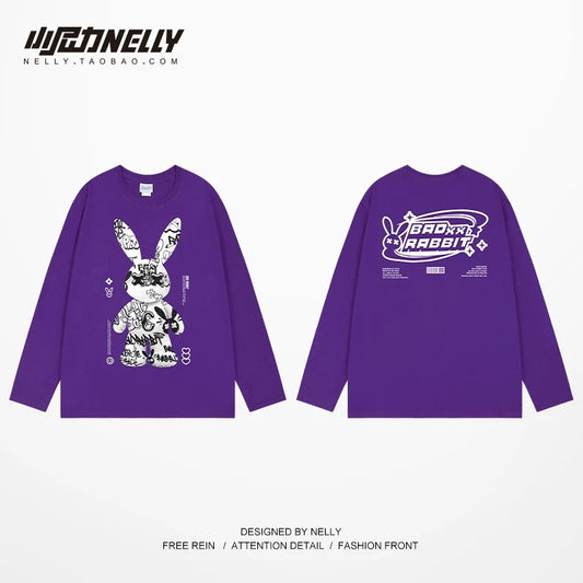American cartoon cat print round neck short sleeve men and women summer 2025 couple pure cotton t-shirt half sleeve bottoming shirt trend