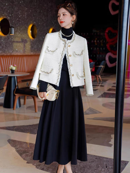 Xiaoxiangfeng suit dress for women in autumn 2023 new popular fashion high-end fashionable and beautiful two-piece set this year (S0413)