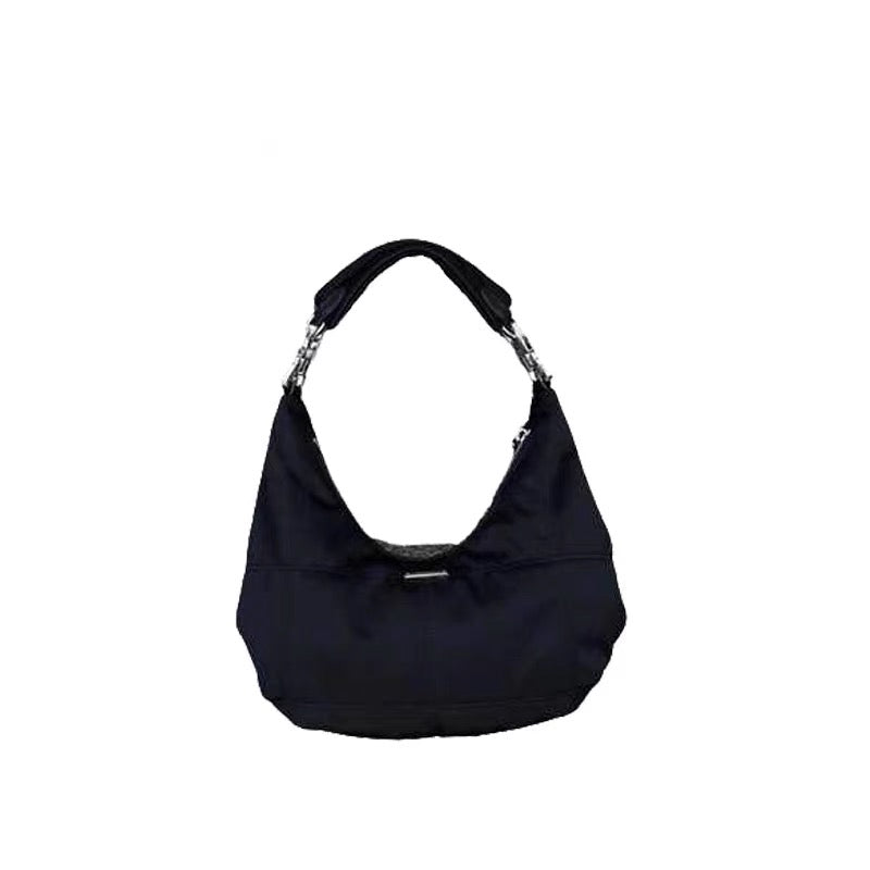 Bag women's summer 2023 new style this year's popular small bag high-quality retro black dark cloud nylon portable armpit bag