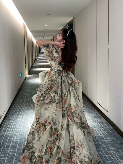 Princess style dress fairy fairy forest floral dress birthday small dr –  Lee Nhi Boutique