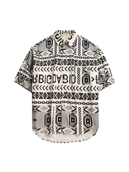 Xu Tailang Ami khaki five-quarter sleeve shirt men's summer high-end trendy brand handsome light short-sleeved shirt jacket