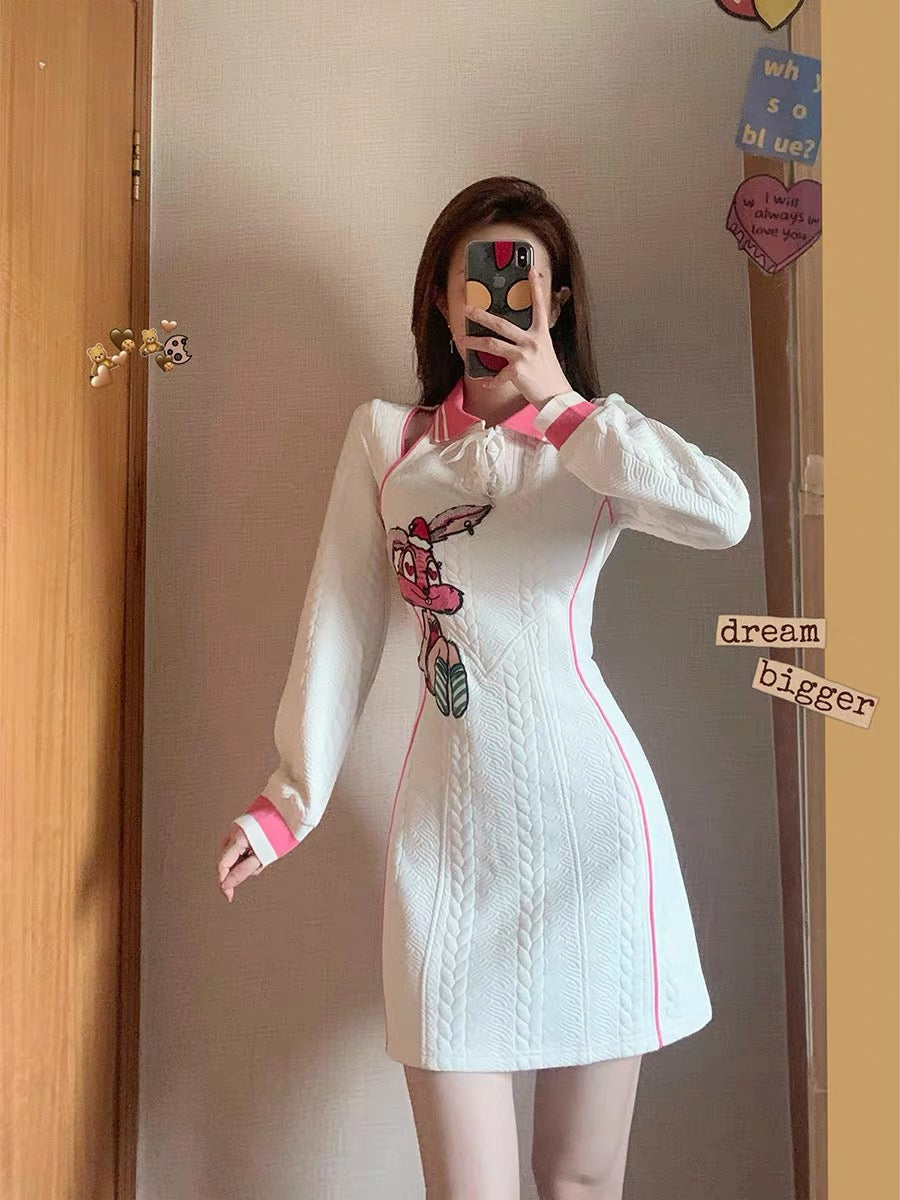 MUEL original◆French sweatshirt dress early spring women's 2023 new design niche temperament casual skirt T3494