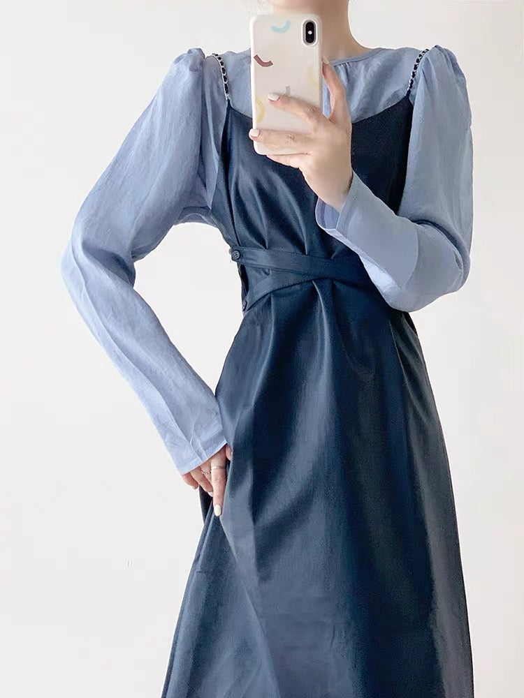Autumn new Hong Kong style suit for women, retro chic fashion, high-end temperament, Internet celebrity Yujie suspender skirt two-piece set D9292