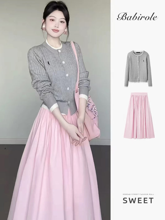New Summer French-Style "Dopamine" Outfit: A Stylish, Slimming Ensemble Featuring a Yellow A-Line Midi Skirt