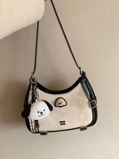 Nanfeng Chio2nd Bread Puppy Modern Track Tote Bag Women's High-end One-shoulder Crossbody Underarm Bag