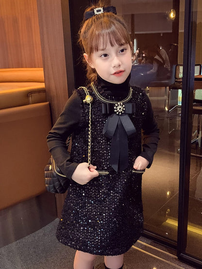 Girls' small fragrant style suit skirt autumn and winter 2023 new fashionable children's Internet celebrity suit skirt little girl fashionable two-piece set