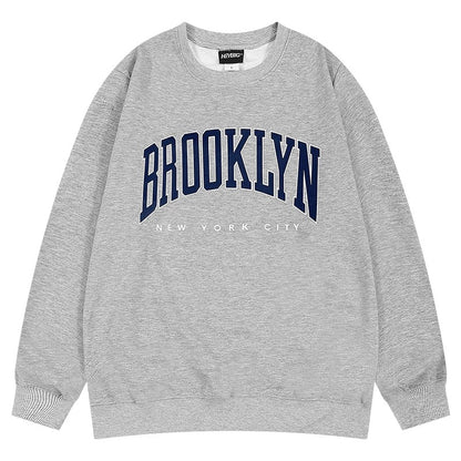 American hip-hop sweatshirt men's spring and autumn high street fashion brand heavy retro round neck jacket couple wear roofa top