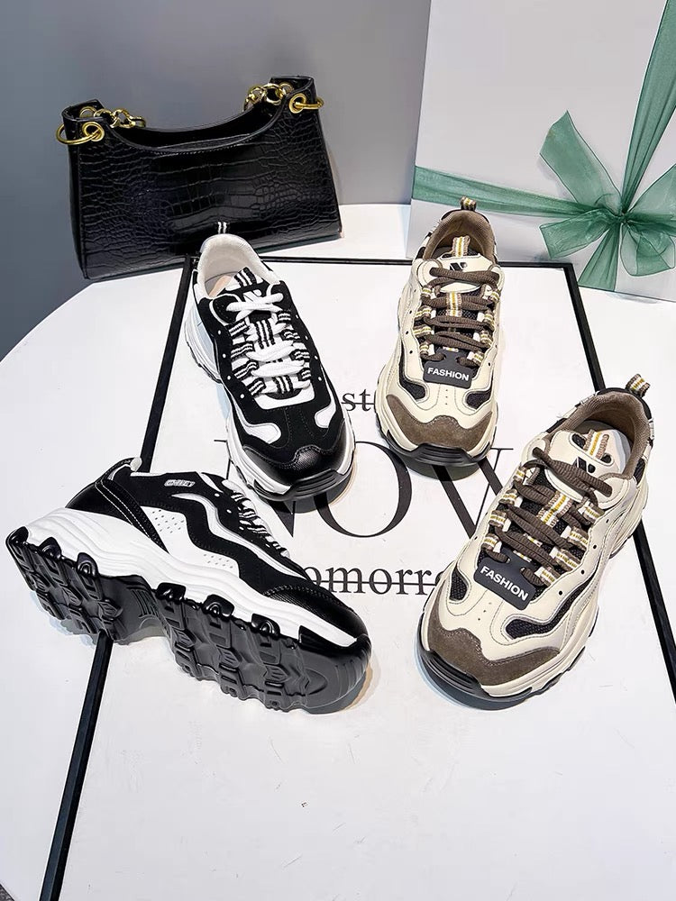 Little people grow taller~!  Dad's shoes for women 2023 new thick-soled all-match leisure and casual shoes ins all-match sports and sports shoes (S0133)