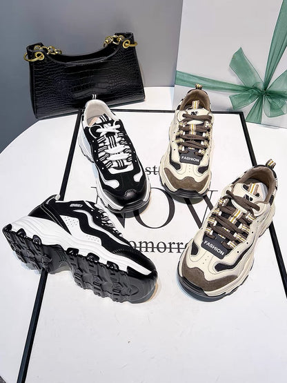 Little people grow taller~!  Dad's shoes for women 2023 new thick-soled all-match leisure and casual shoes ins all-match sports and sports shoes (S0133)