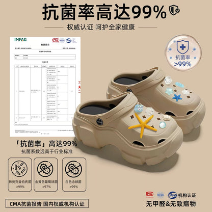 Women's Non-Slip EVA Clogs for Pregnant Women – Odor-Resistant, Thick-Soled, Closed-Toe Sandals with Arch Support (Suitable for Beach & Casual Wear)