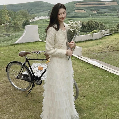 2023 early spring dress light luxury high-definition tea break French style high-end feeling Royal Miss Xiaoxiangfeng first love two-piece suit skirt spring and summer