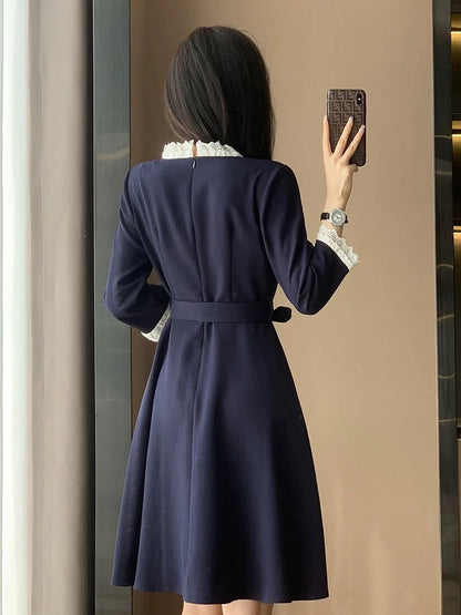 French socialite small fragrant dress for women early autumn 2023 new waist slimming mid-length elegant skirt