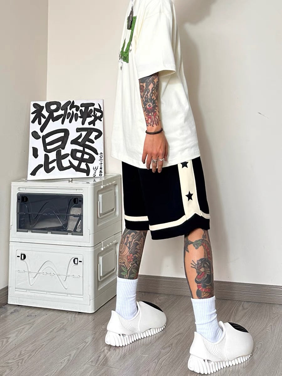 American high street shorts men's summer hip-hop trendy sports pants ins fashion brand versatile loose casual mid-length pants